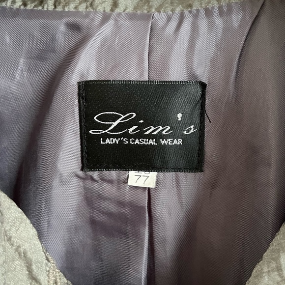 Vintage Lim’s Lady’s Casual Wear Lightweight Gray/Charcoal Buttoned Jacket M/L - Picture 4 of 9